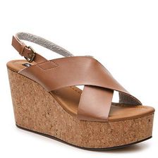 Incaltaminte Femei Michael Antonio Great Wedge Sandal Cognac