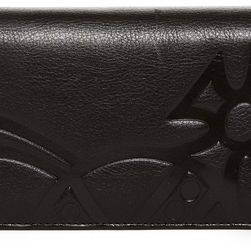 Vivienne Westwood Leather Logo Embossed Long Wallet BLACK