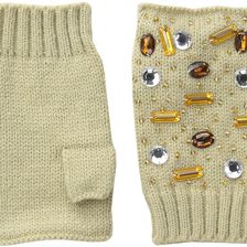 San Diego Hat Company KNG3399 Fingerless Gloves with Handstitched Faux Gems Camel