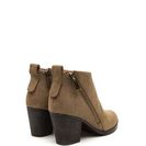 Incaltaminte Femei CheapChic Zip Zip Hooray Faux Nubuck Booties Taupe