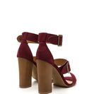Incaltaminte Femei CheapChic Chic Outcome Strappy Faux Suede Heels Burgundy