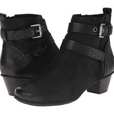 Incaltaminte Femei Rockport Total Motion Amy Strap Bootie Black Pull Up Leather