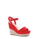 Incaltaminte Femei Forever21 Faux Suede Espadrille Wedges Red