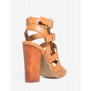 Incaltaminte Femei CheapChic Embark-13s Long Road Ahead Gladiator Heel Cognac