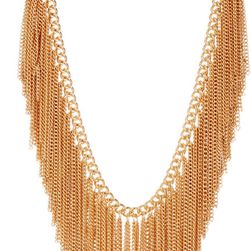 Natasha Accessories Chain Fringe Necklace GOLD