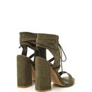 Incaltaminte Femei CheapChic Featured Model Faux Suede Chunky Heels Olive