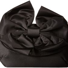 Jessica McClintock Bow Satin Clutch Black