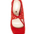 Incaltaminte Femei BCBGeneration Camdynn Laser-Cut Heeled Sandal RED 01