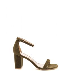Incaltaminte Femei CheapChic Weekend Outing Faux Suede Chunky Heels Olive