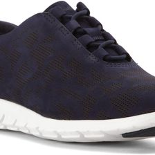 Cole Haan ZerøGrand Perforated Trainer Marine Blue Perf Nubuck-Optic White
