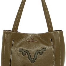 Valentino By Mario Valentino Lucile Leather Tote ARMY GREEN
