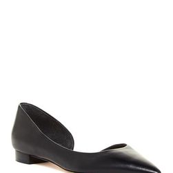 Incaltaminte Femei Via Spiga Veranda Leather dOrsay Flat BLACK