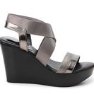 Incaltaminte Femei Charles by Charles David Feature Wedge Sandal Pewter Metallic