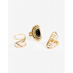Bijuterii Femei CheapChic Boho Caged 3pc Ring Set Antique Gold