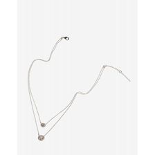 Bijuterii Femei CheapChic Double Rondelette Pendant Layer Necklace Met Slvr