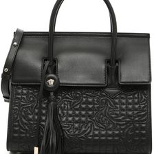Versace Vanitas Nappa Bag With Top Handle NERO/ORO CHIARO