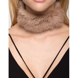 Bijuterii Femei CheapChic Furry Collar Choker TaupeKhaki