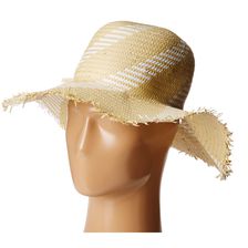 BCBGMAXAZRIA Pom Pom Floppy Hat White