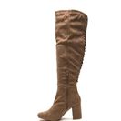 Incaltaminte Femei CheapChic Hit Reverse Lace-up Block Heel Boots Taupe