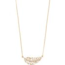 Bijuterii Femei Forever21 Rhinestone Leaf Necklace Goldclear