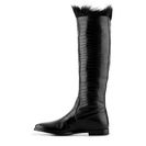 Incaltaminte Femei Sergio Rossi Leather Reptile Embossed Boot Black