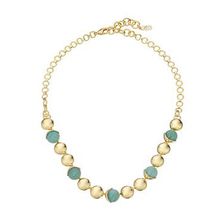 Bijuterii Femei Cole Haan Metal amp Stone Frontal Necklace GoldAmazoniteGreen