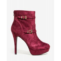 Incaltaminte Femei CheapChic Field Trip Bootie WineBurgundy