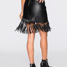 Fustă din imitaţie de piele 