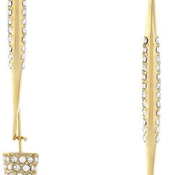 Cole Haan 12K Gold Plated Pave Triangle Pin Earrings GOLDT