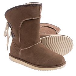 Incaltaminte Femei EMU Australia Charlotte Lace Boots -Waterproof Suede OAK (04)