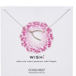 Dogeared Sterling Silver Wish Wishbone Necklace NO COLOR