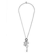 Bijuterii Femei GUESS Silver-Tone Lock and Key Charm Necklace silver