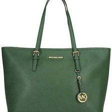 Michael Kors Jet Set Saffiano Leather Tote Bag- Moss N/A