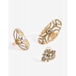 Bijuterii Femei CheapChic Novel Filigree 3pc Ring Set Met Gold