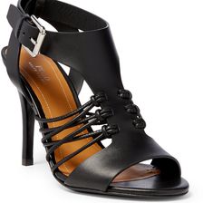Ralph Lauren Rakel Calfskin Sandal Black