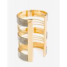 Bijuterii Femei CheapChic Triple Cage Rhinestone Metal Cuff Met Gold