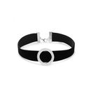 Bijuterii Femei Forever21 Velvet Hoop Pendant Choker Silverblack