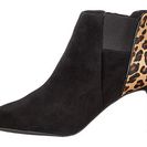 Incaltaminte Femei Rockport Total Motion 75mm Pointy Toe Layer Bootie Black Kid SuedeLeopard Hair On