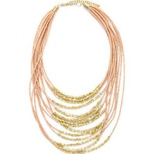 Bijuterii Femei Forever21 Layered Beaded Necklace Peachgold