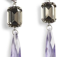 Ralph Lauren Crystal Drop Earrings Lilac