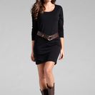 Rochie-stretch cu mâneci lungi 