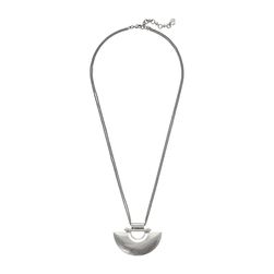 Lucky Brand Semi Circle Pendant Necklace Silver