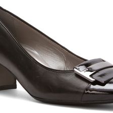 ara Luna Black Leather/Patent Toe