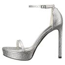 Incaltaminte Femei Stuart Weitzman Nudistplatform Silver Mini Glitter