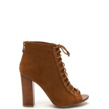 Incaltaminte Femei CheapChic Sunday Funday Faux Suede Booties Chestnut