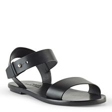 Ralph Lauren Flat Leather Sandal Black