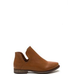 Incaltaminte Femei CheapChic The Down Low Faux Leather Booties Chestnut