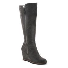 Incaltaminte Femei Crown Vintage Emma Wide Calf Wedge Boot Pewter