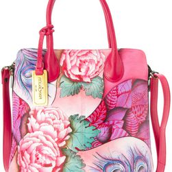 Anuschka Handbags Medium Expandable Convertible Tote Rosy Reverie
