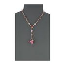 Bijuterii Femei Betsey Johnson Ballerina Rose Y Necklace Pink
